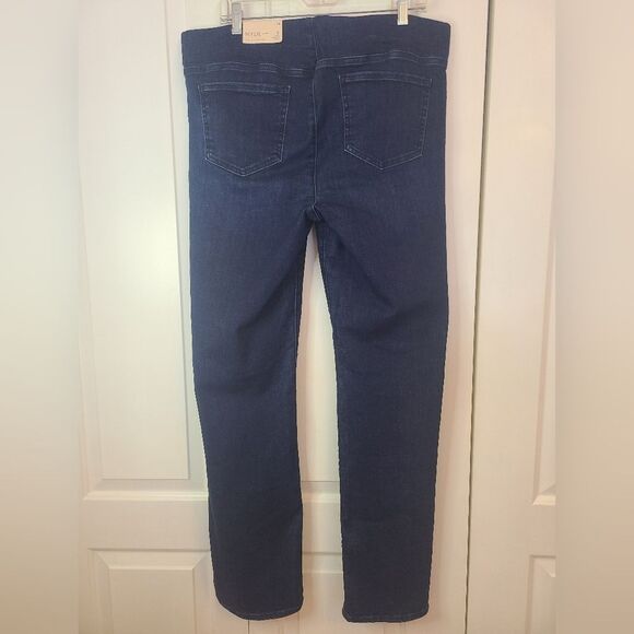NYDJ Sculpt Her Denim Pull-On Straight Jeans Dark Blue Size 14 - Picture 5 of 16